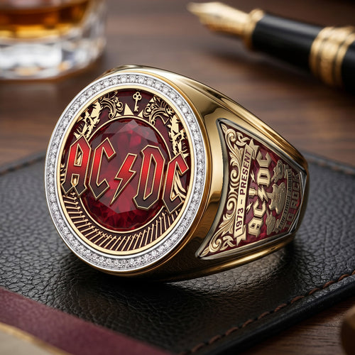 AC/DC 3D Engraved Ring – TMTHU8057