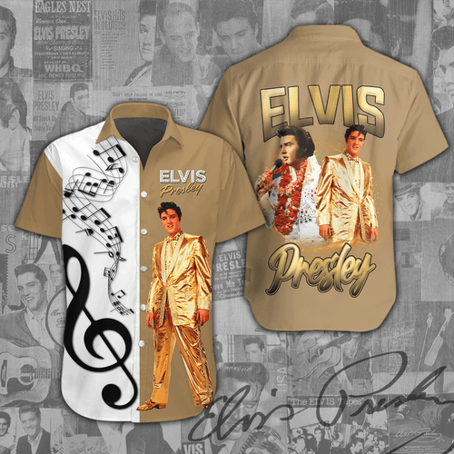 Elvis Presley Short Sleeve Button-Down Shirt – ANHNV 1088