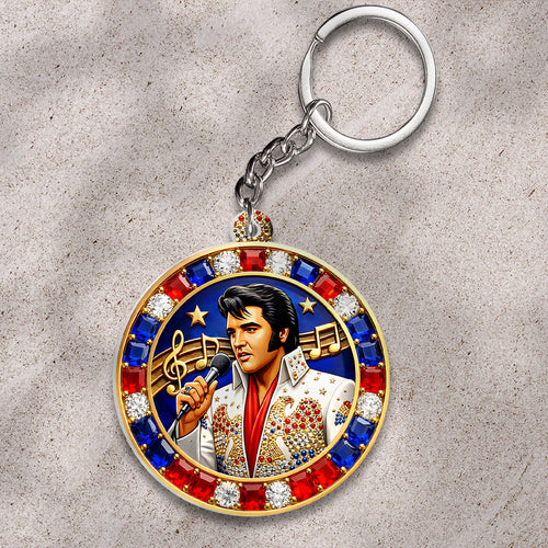 Elvis Presley Custom Shape 2-sided Keychain – HOATT16571