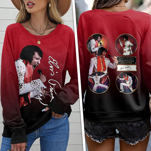 Elvis Presley Round Neck Raglan Sleeve Sweatshirt β HOATT 7183