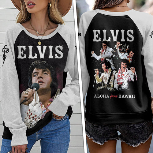 Elvis Presley Round Neck Raglan Sleeve Sweatshirt β MAITM 9151