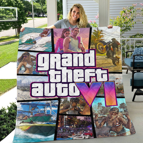 Grand Theft Auto VI Quilt Blanket – TANTN24031