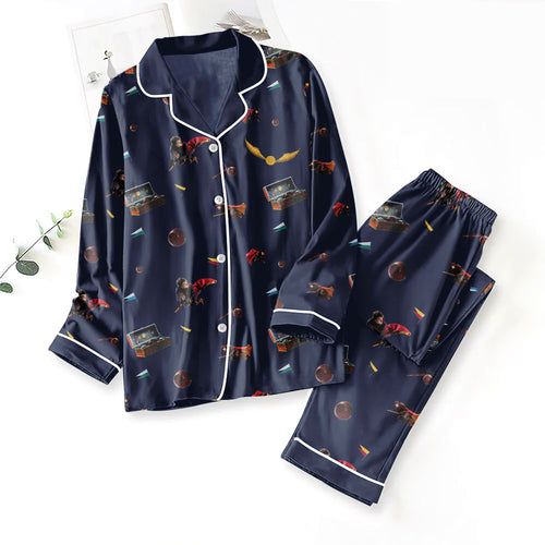 Harry Potter Satin Pajama Set with Piping – TMTHU7091