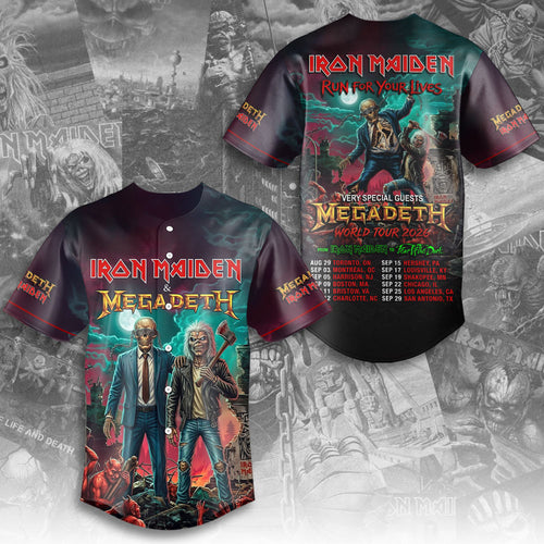Iron Maiden x Megadeth Baseball Jersey – TMTHU6932