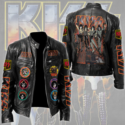 KISS Motorcycle Leather Jacket – TMTHU5465