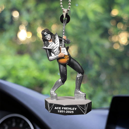 KISS x Ace Frehley Custom shape 2-sided Acrylic Car Ornament – TMTHU1550