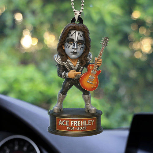 KISS x Ace Frehley Custom shape 2-sided Acrylic Car Ornament – TMTHU1553