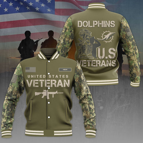 Miami Dolphins x US Veterans Varsity Jacket – MAITM12821