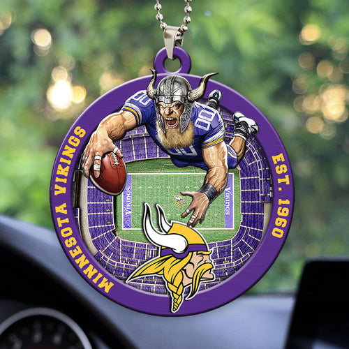 Minnesota Vikings Custom shape 2-sided Acrylic Car Ornament – HOATT12600