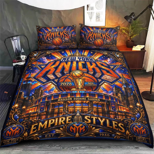 New York Knicks 3-Piece Duvet Bedding Set – TMTHU9368