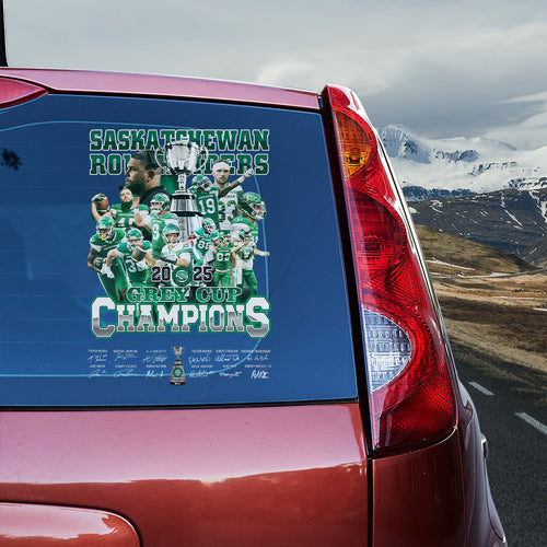 Saskatchewan Roughriders 2025 Grey Cup Champions 3D Car Sticker – TANTN18844