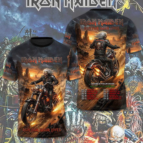 Iron Maiden 2026 World Tour 3D Apparel – TMTHU6477