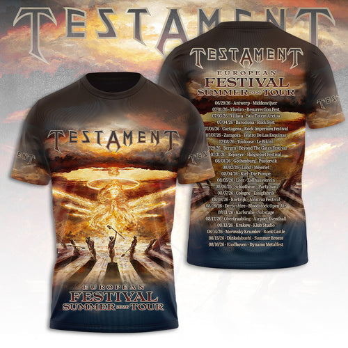 Testament Tour 2026 3D Apparel – TANTN21862