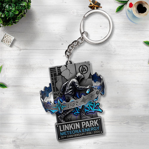 Linkin Park 30th Anniversary 1996/2026 Custom Shape 2-sided Keychain – TANTN22673