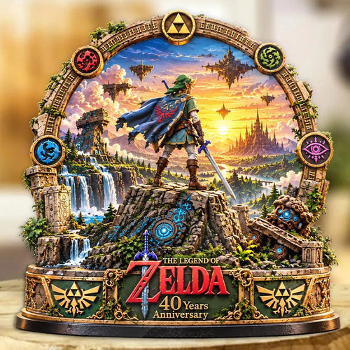 The Legend of Zelda 40th Anniversary Custom Shape Acrylic Plaque – TANTN26154