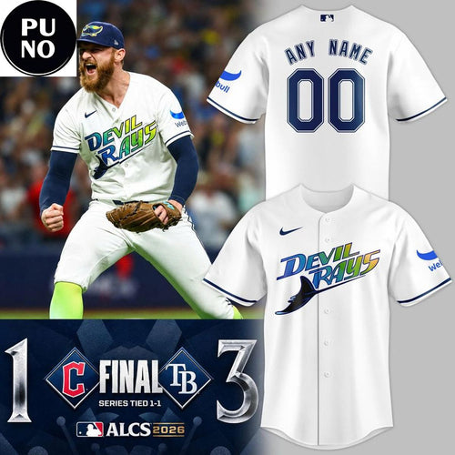Tampa Bay Rays 2026 Retro Throwback Rays Personalized Baseball Jersey