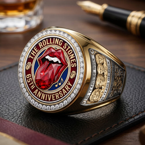 The Rolling Stones 65th Anniversary 3D Engraved Ring – TMTHU7159