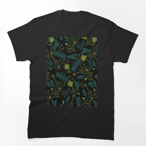 Harmony Unveiled Music Instrument Patterns By IndianRocks Collection Shirt