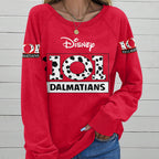 101 Dalmatians 65th Anniversary Round Neck Raglan Sleeve Sweatshirt – HOATT15548