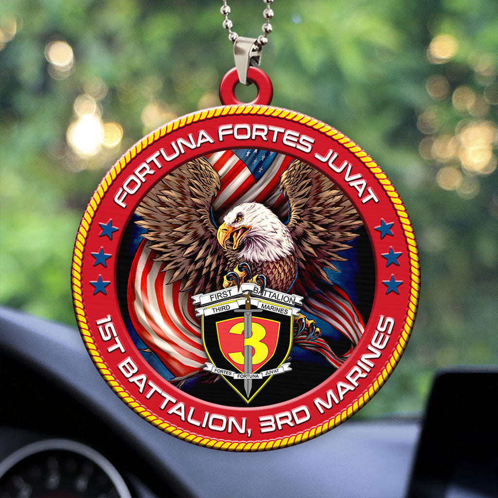 1st Battalion, 3rd Marines Custom Shape 2-sided Acrylic Car Ornament – HOATT13245