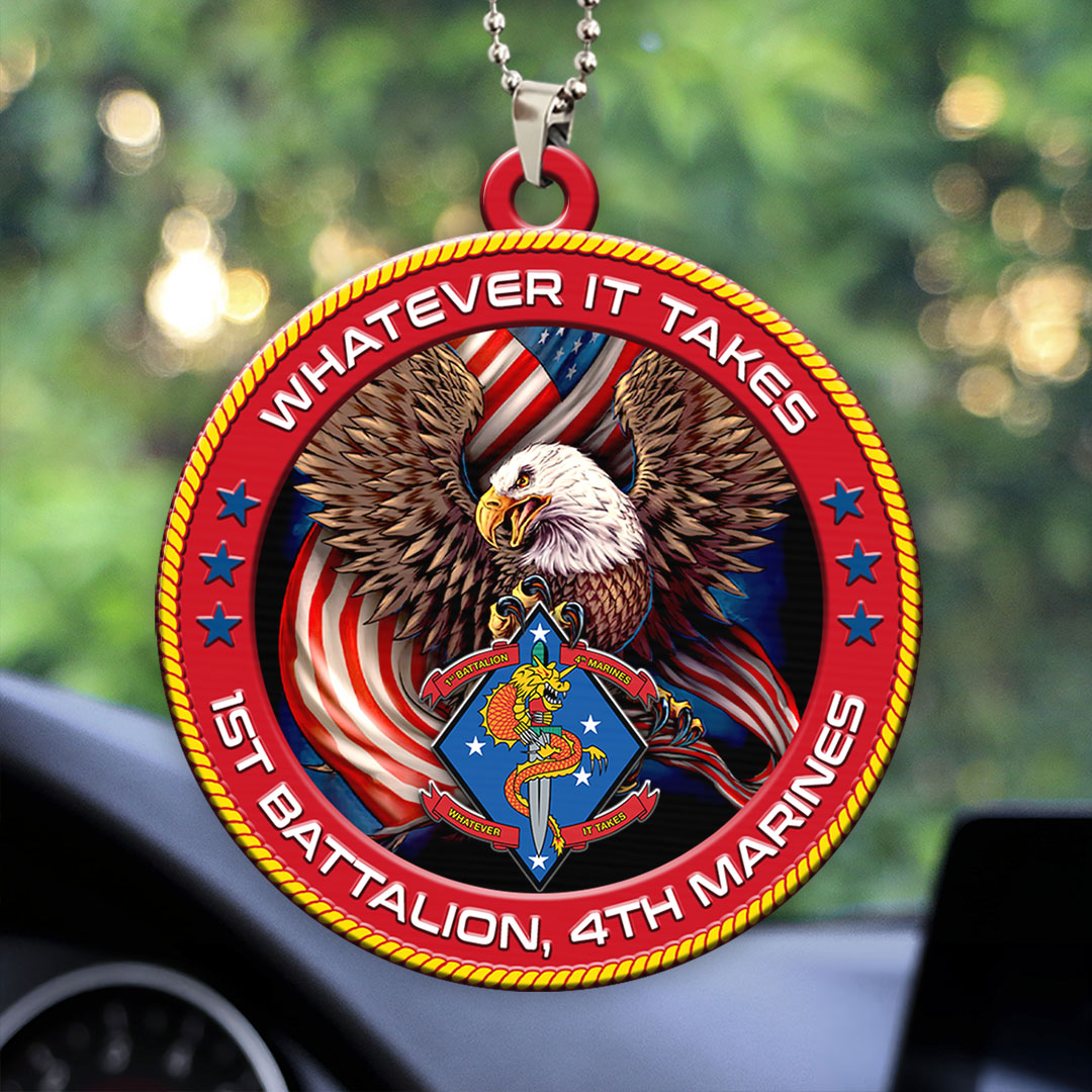 1st Battalion, 4th Marines Custom Shape 2-sided Acrylic Car Ornament – HOATT13246