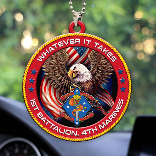 1st Battalion, 4th Marines Custom Shape 2-sided Acrylic Car Ornament – HOATT13246