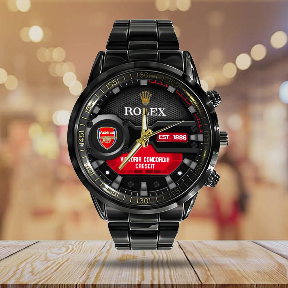 Arsenal FC x Rolex Black Stainless Steel Watch – MAITM6548