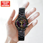 Personalized KISS Black Stainless Steel Watch – HUANNM 4877