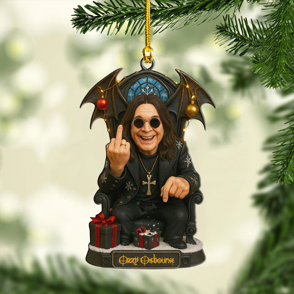 Ozzy Osbourne Custom Shape 2-side Printed Acrylic Ornament – MAITM12693