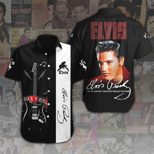 Elvis Presley Short Sleeve Button-Down Shirt – ANHNV 1858
