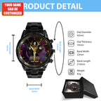 Personalized KISS Black Stainless Steel Watch – HUANNM 4877