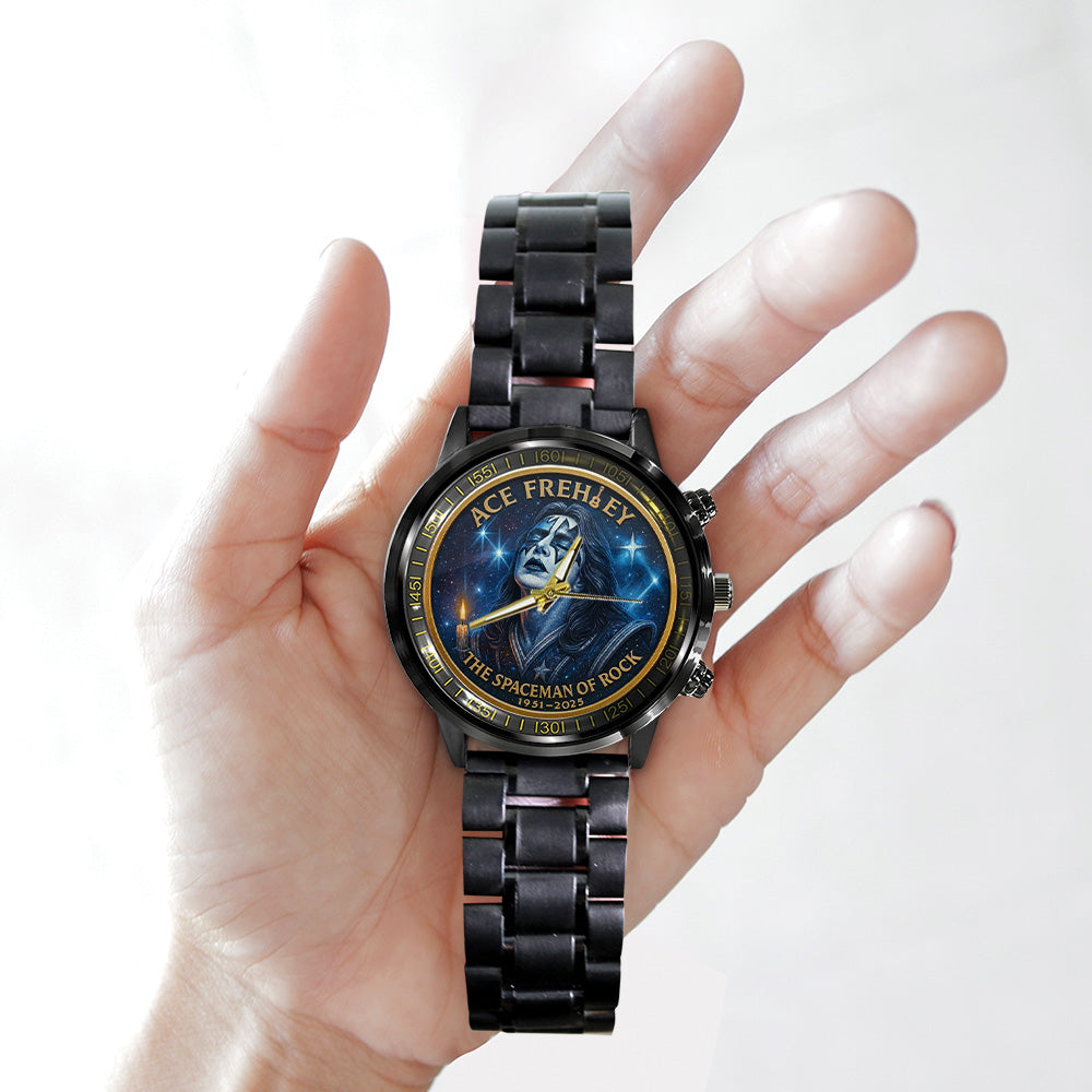 KISS x Ace Frehley Black Stainless Steel Watch – MAITM13472