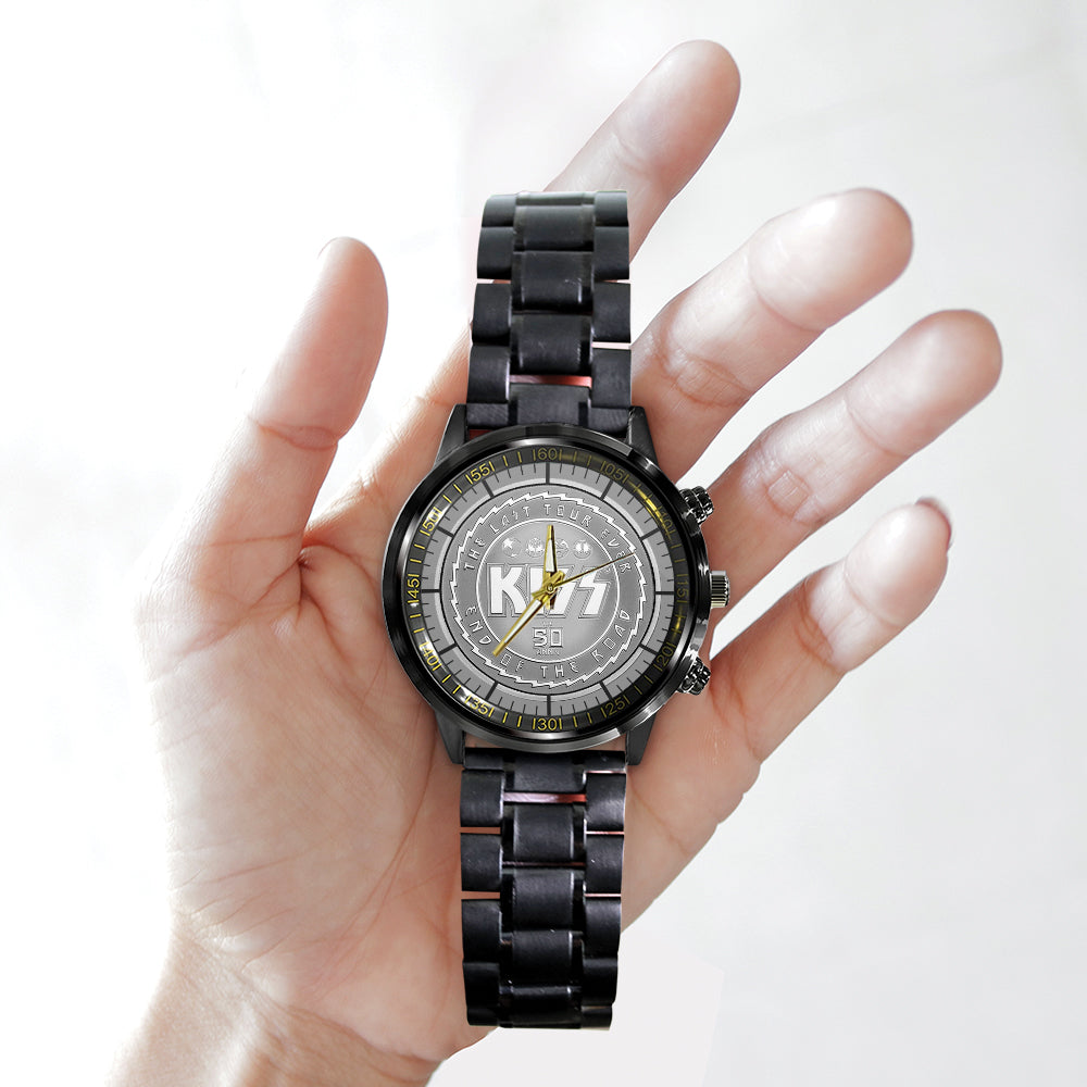 KISS Black Stainless Steel Watch – MAITM 6503