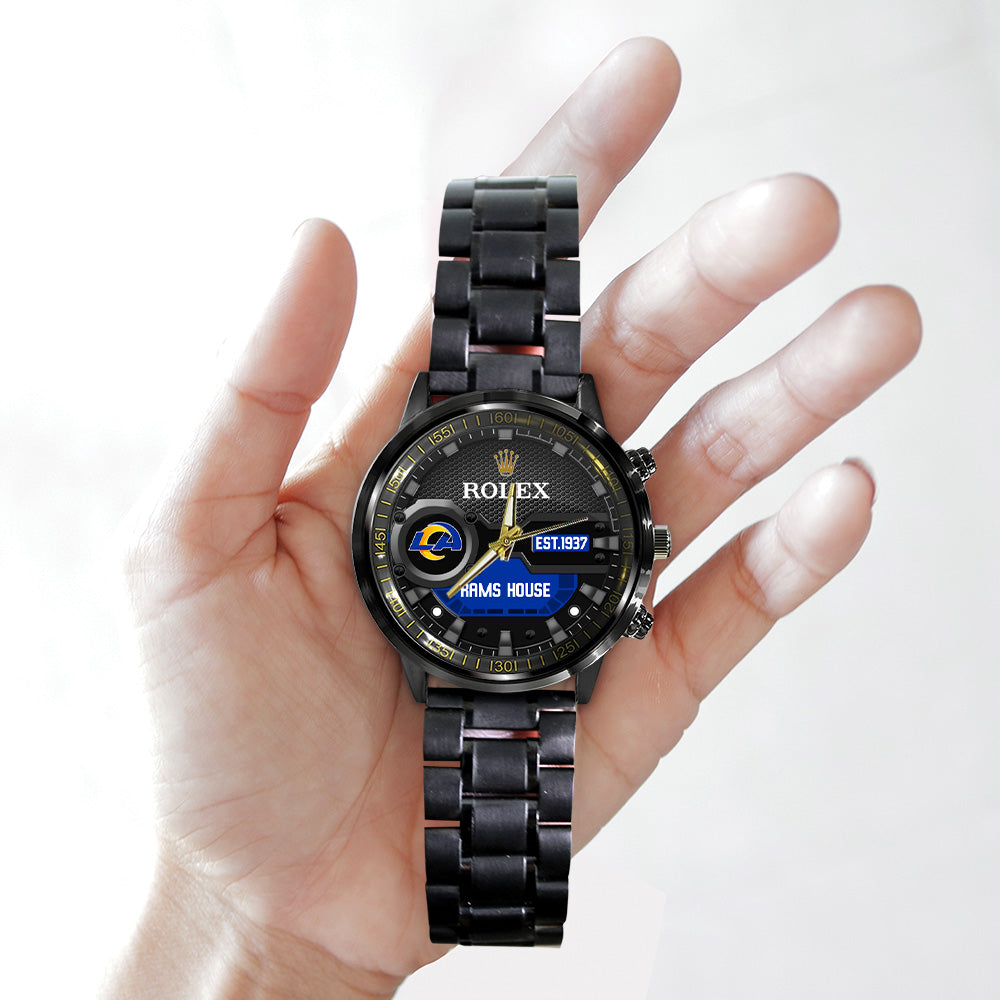 Los Angeles Rams x Rolex Black Stainless Steel Watch – MAITM13213