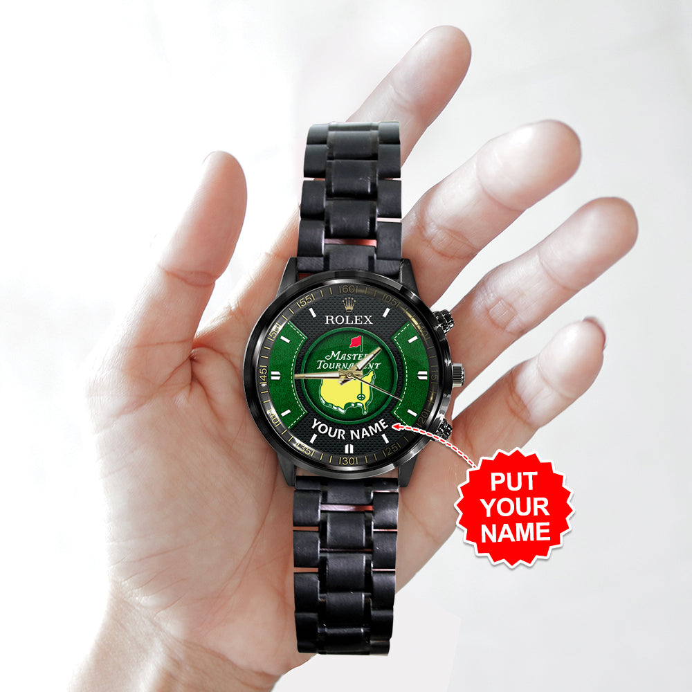 Personalized Masters Tournament x Rolex Black Stainless Steel Watch – MAITM 7630