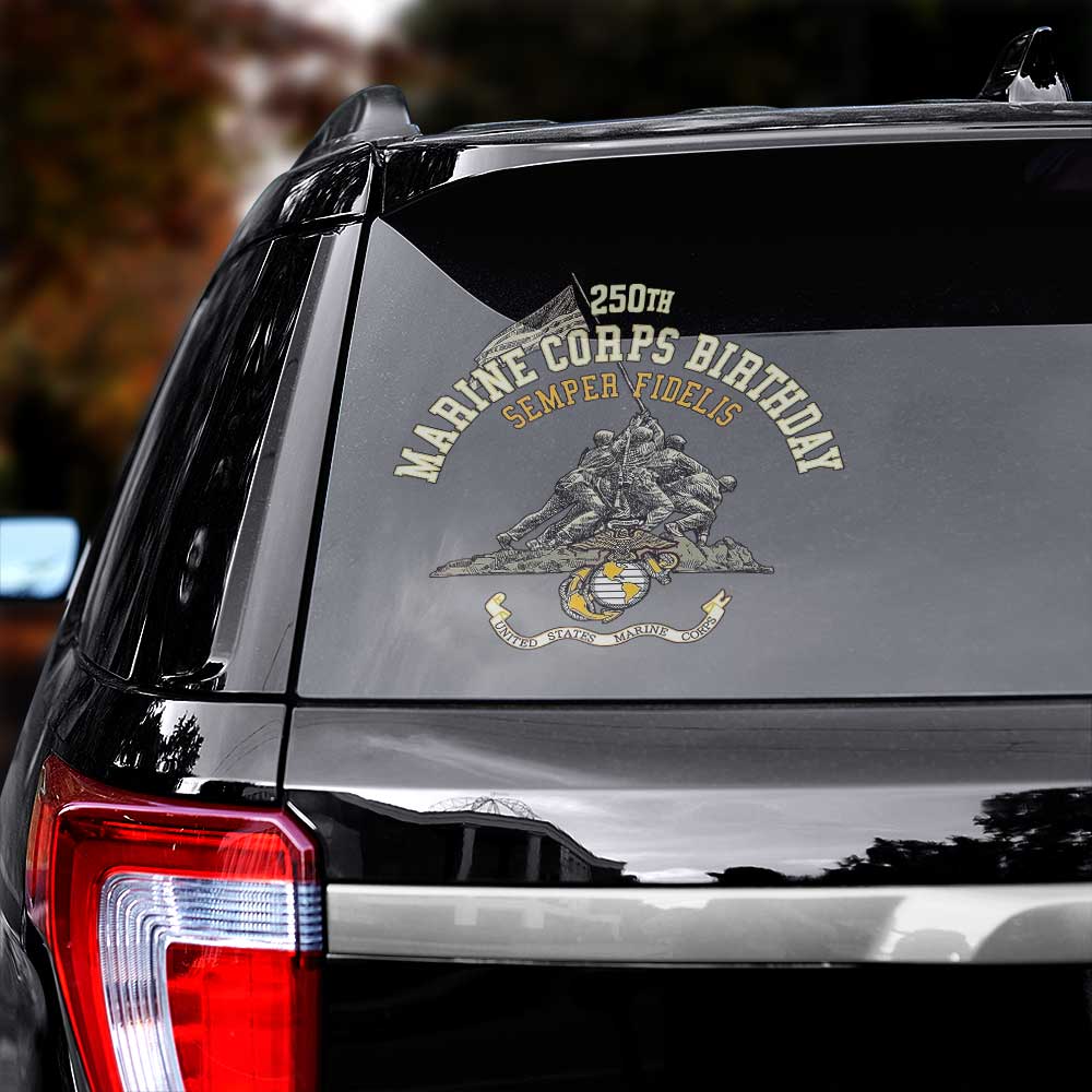 US Marine Corps 250th Birthday Car Sticker – MAITM12660