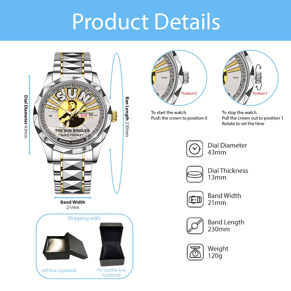 Elvis Presley Alloy Luxury Quartz Watch – MAITM12732