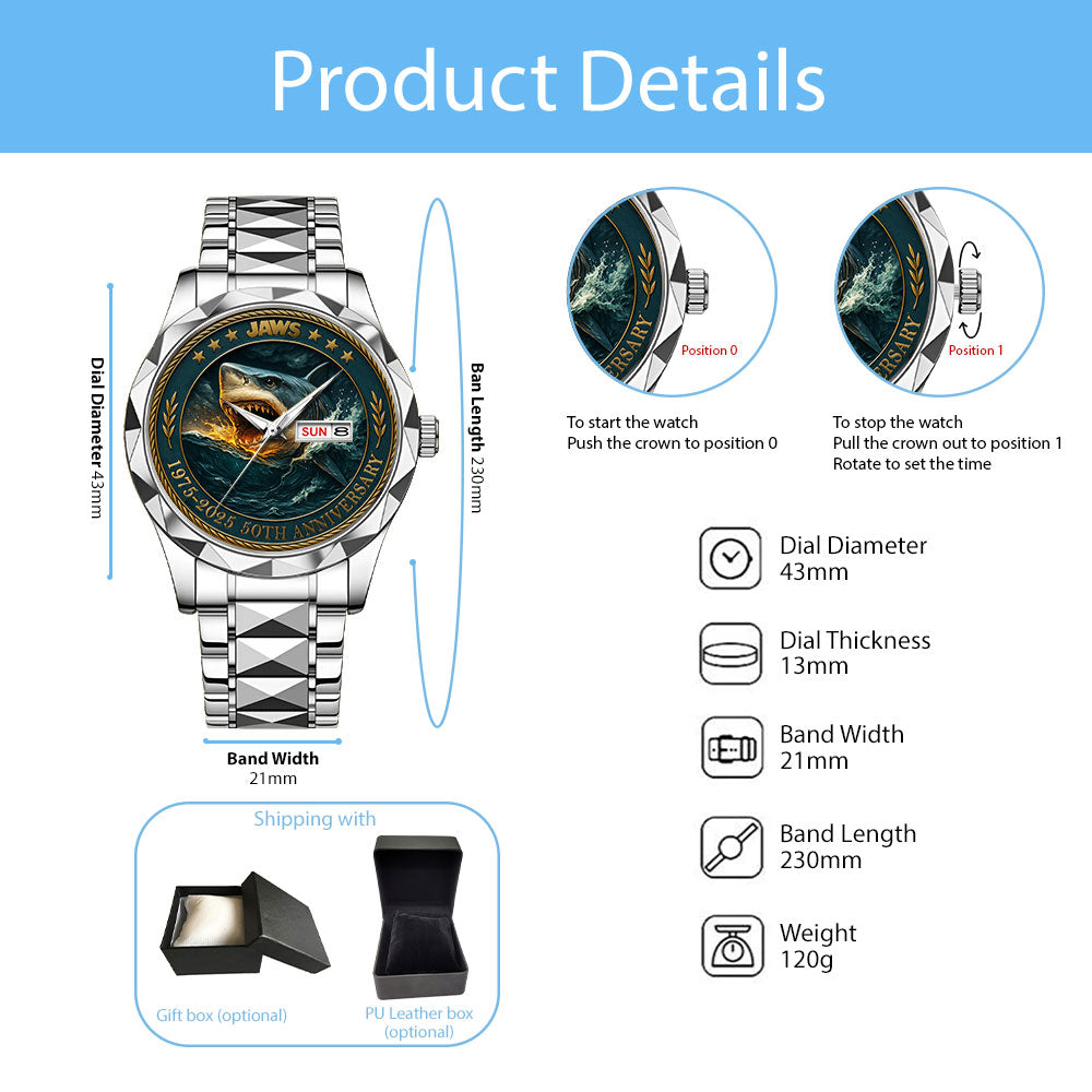 Jaws 50th Anniversary Alloy Luxury Quartz Watch – MAITM13289