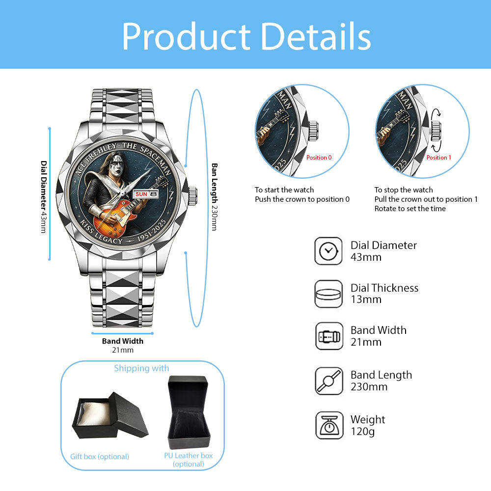 KISS x Ace Frehley Alloy Luxury Quartz Watch – MAITM13467