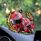 Ducati Lenovo Team x Marc Márquez 2025 Custom Shape 2-sided Acrylic Car Ornament – NGHIAVT5133