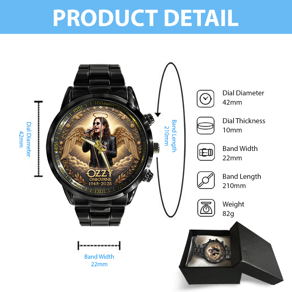 Ozzy Osbourne Black Stainless Steel Watch – MAITM 12270