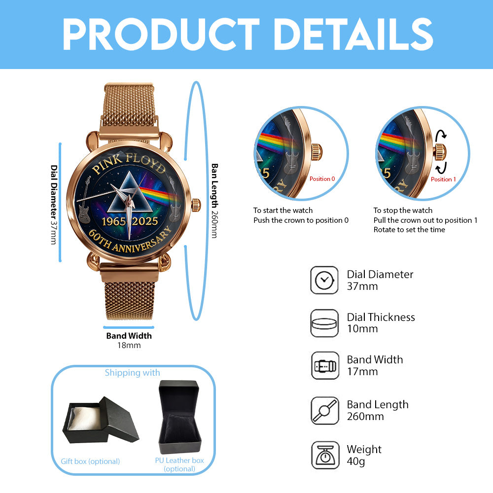 Pink Floyd Mesh Strap Quartz Watch – MAITM12602