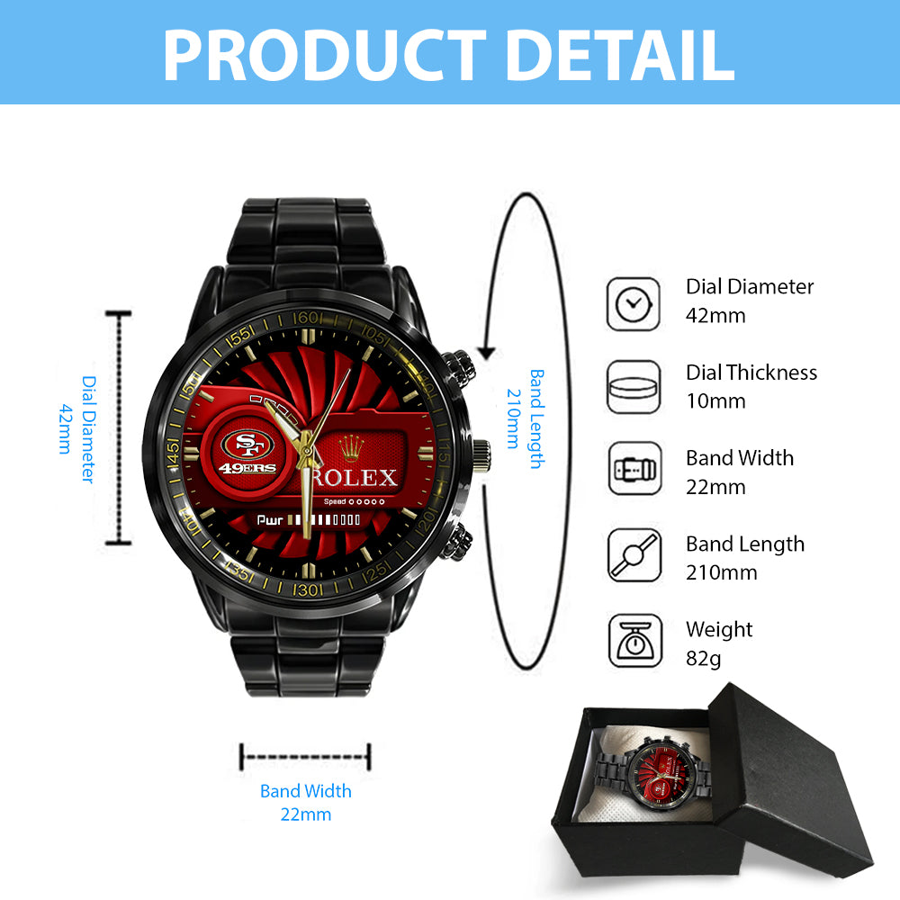 San Francisco 49ers x Rolex Black Stainless Steel Watch – MAITM7425