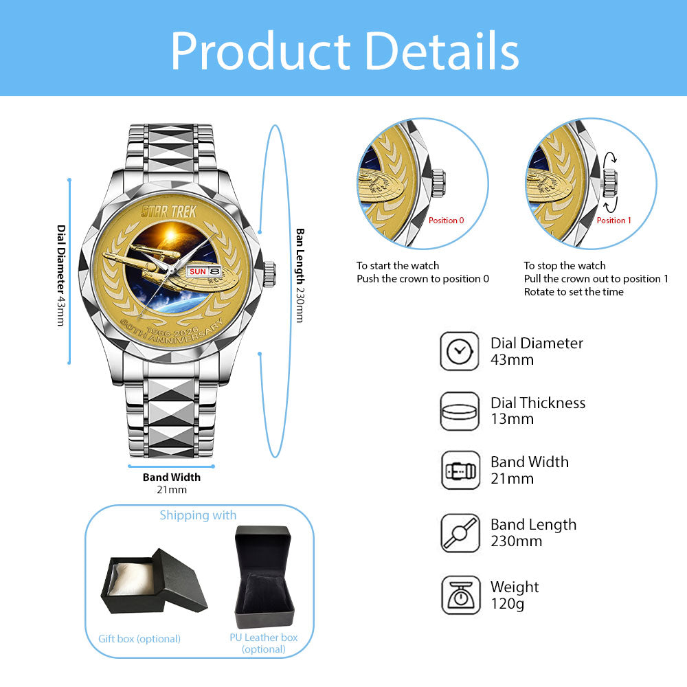 Star Trek 60th Anniversary Alloy Luxury Quartz Watch – MAITM12570