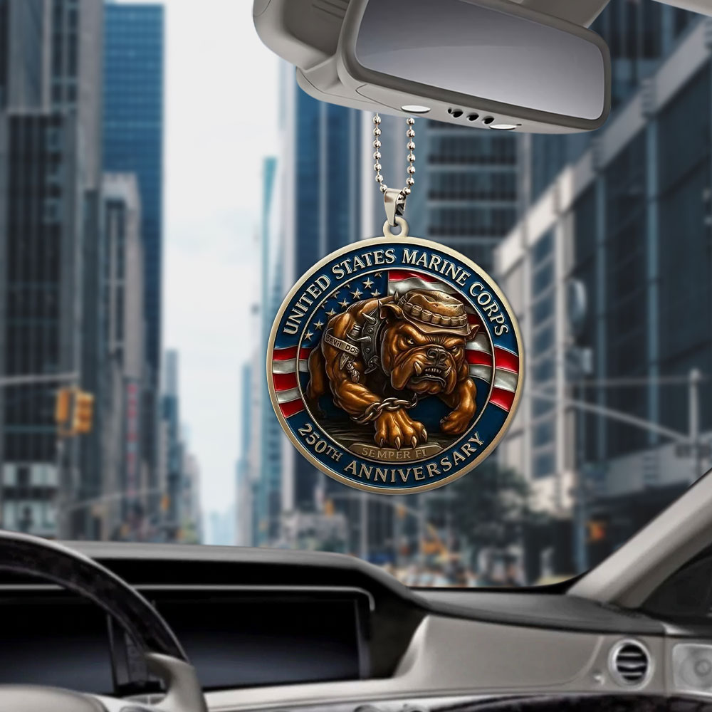 US Marine Corps Custom Shape 2-Side Printed Acrylic Car Ornament – MAITM12554