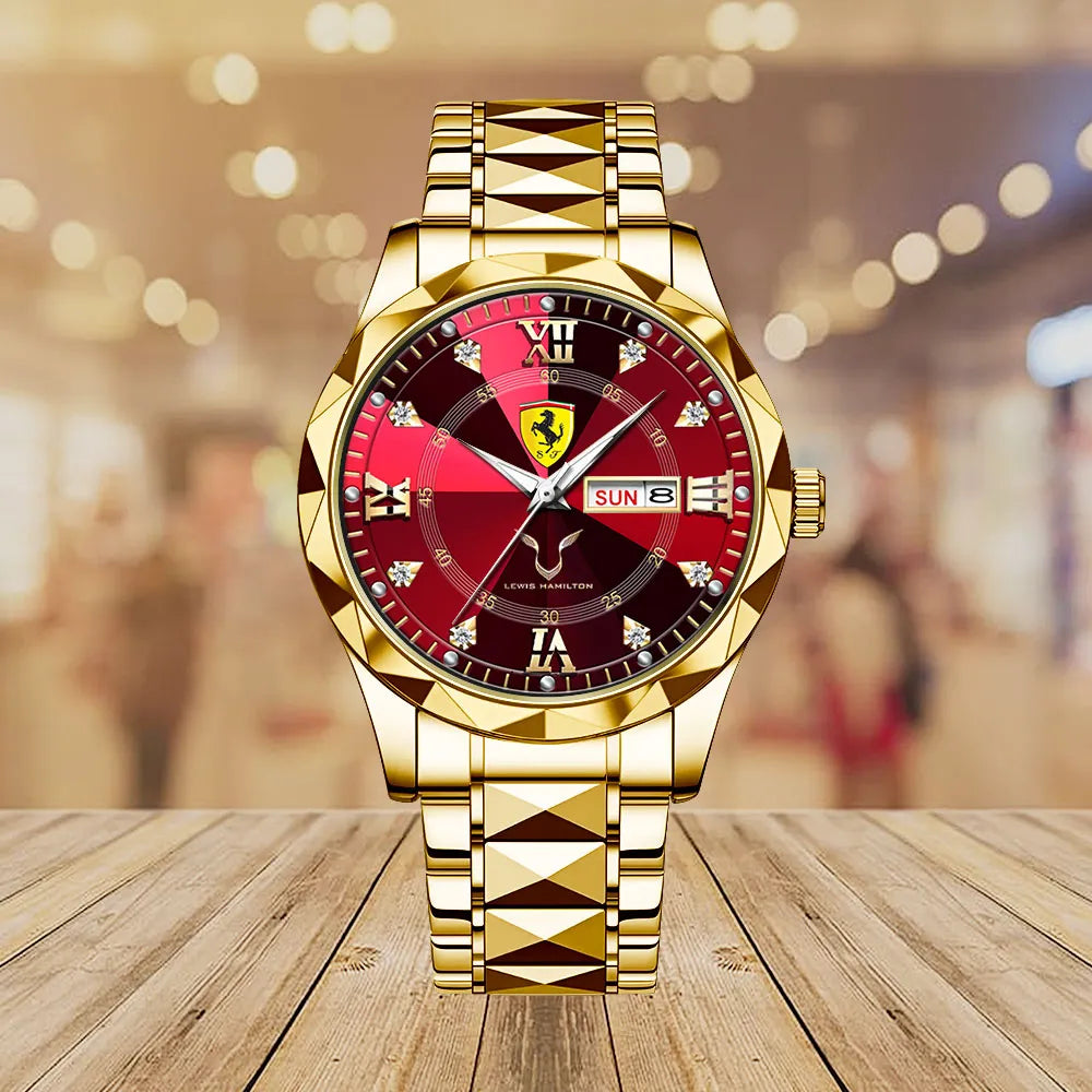 Scuderia Ferrari x Lewis Hamilton Alloy Luxury Quartz Watch – MAITM12498
