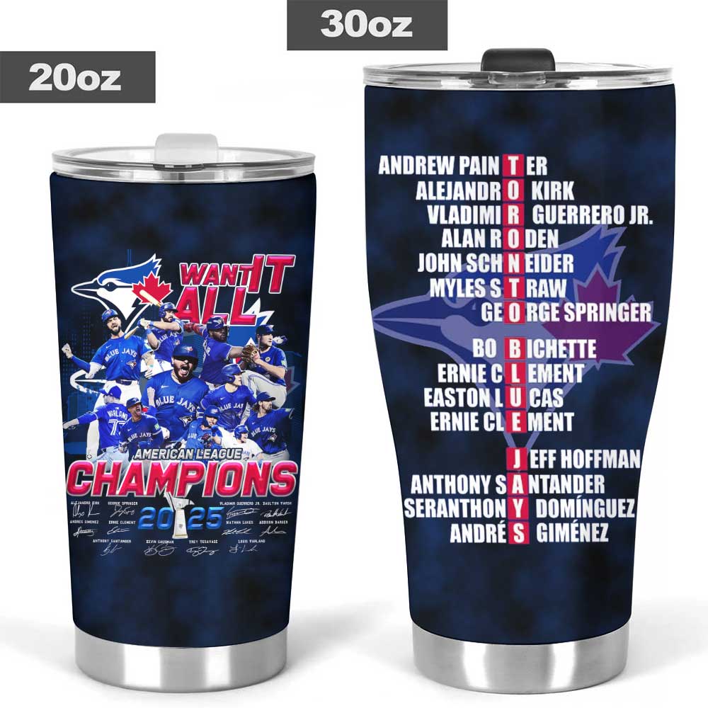 Toronto Blue Jays 2025 American League Champions Tumbler Cup – MAITM13612
