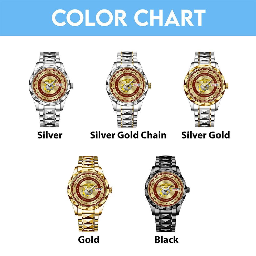 US Marine Corps Alloy Luxury Quartz Watch – MAITM12591