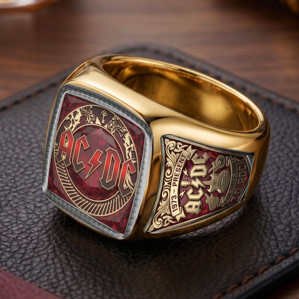 AC/DC 3D Engraved Ring – TMTHU8057