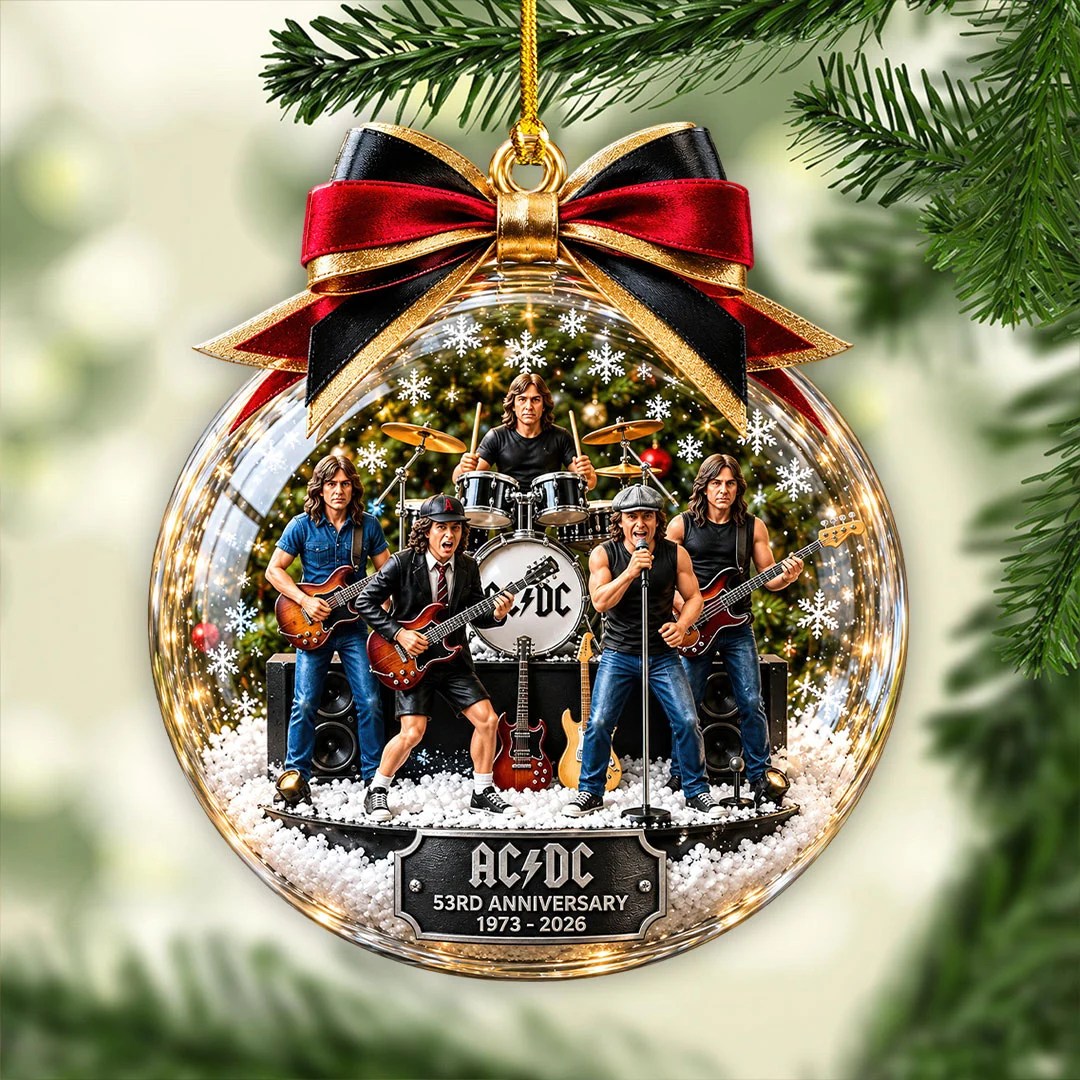 AC/DC 53rd Anniversary Custom Shape 2-side Printed Acrylic Ornament – HOATT21514